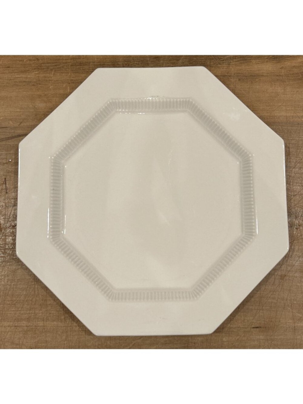 Independence Ironstone White Vintage Large 14" Serving Platter Octagon Japan